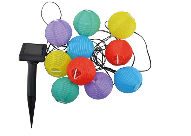 LED Solarlichterkette Lampion