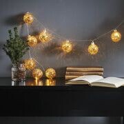 LED-Minilichterkette , glitzer Kugeln gold LED-Minilichterkette , glitzer Kugeln gold