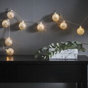 LED-Minilichterkette , glitzer Kugeln silber LED-Minilichterkette , glitzer Kugeln silber