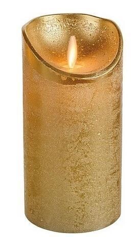 LED-Wachskerze gold 75mm x 150mm LED-Wachskerze gold 75mm x 150mm