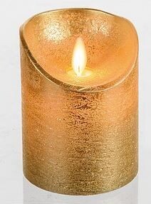 LED-Wachskerze gold 75mm x 100mm LED-Wachskerze gold 75mm x 100mm