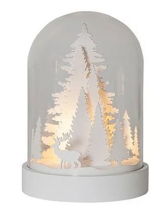 LED-Glas-Glocke LED-Glas-Glocke "Wald" mit Rentier