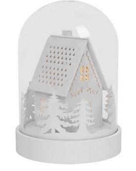 LED-Glas-Glocke "Haus"