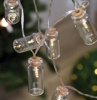 LED-Minilichterkette Glasflaschen