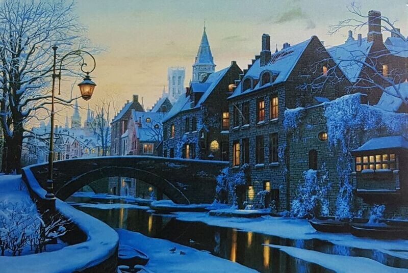 LED Bild "Winterabend"