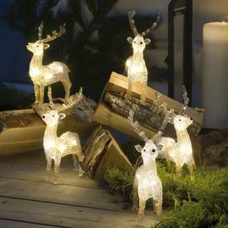 LED Rentier, 5er-Set, 40 ww LEDs