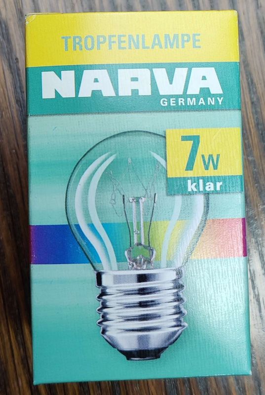 Narva Tropfenlampe 7W klar, E27 Narva Tropfenlampe 7W klar, E27