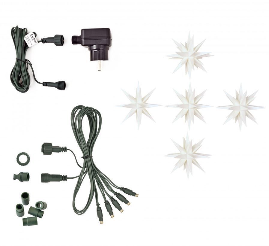 Miniaturstern 5er Kurzkette, mit LED Miniaturstern 5er Kurzkette, mit LED