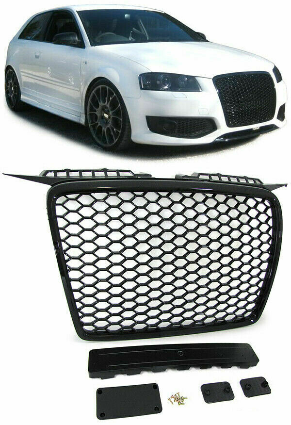 Sport Grill grille without emblem black for Audi A3 8P 05-08