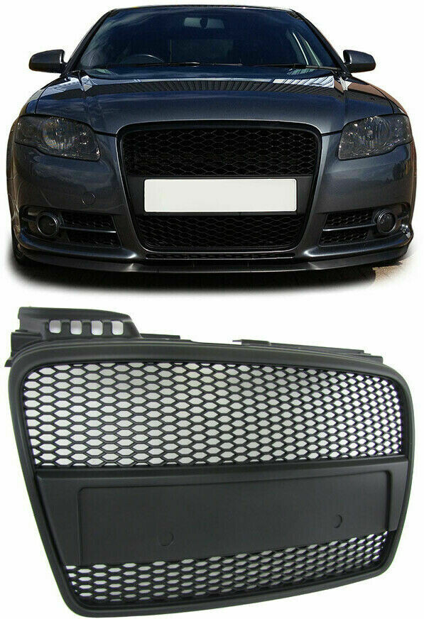 Sport Grill grille without emblem Black for Audi A4 B7 04-07 + Cabrio