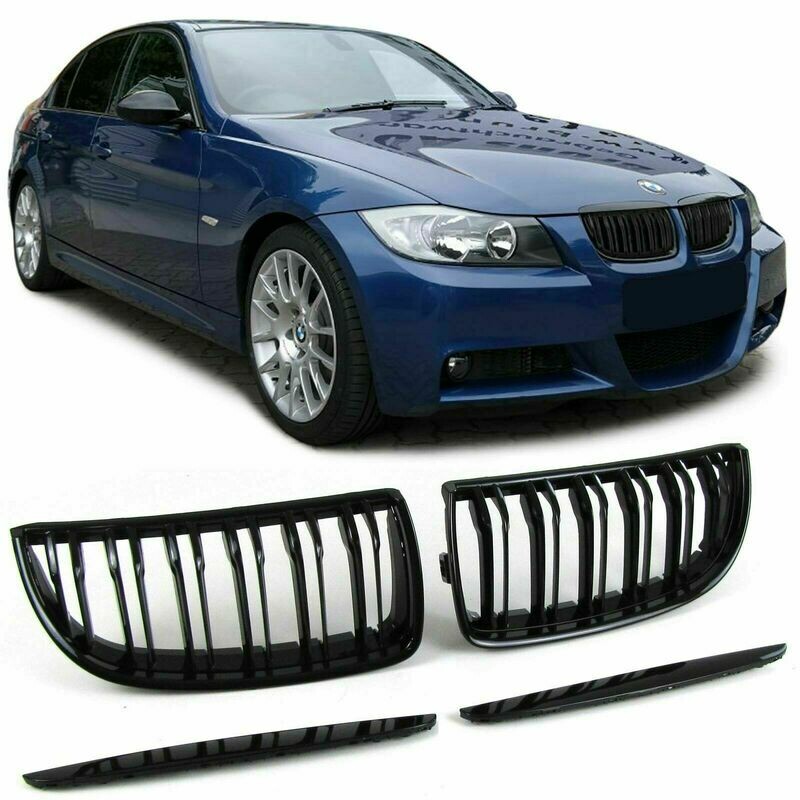 Sport Grill BLACK GLOSS for BMW E90 E91 05-08 M-LOOK