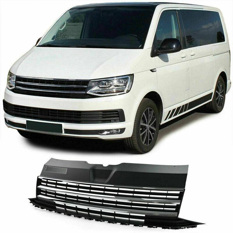 Sport Grill BLACK MATT & CHROM for VW T6 Bus Transporter 15-19