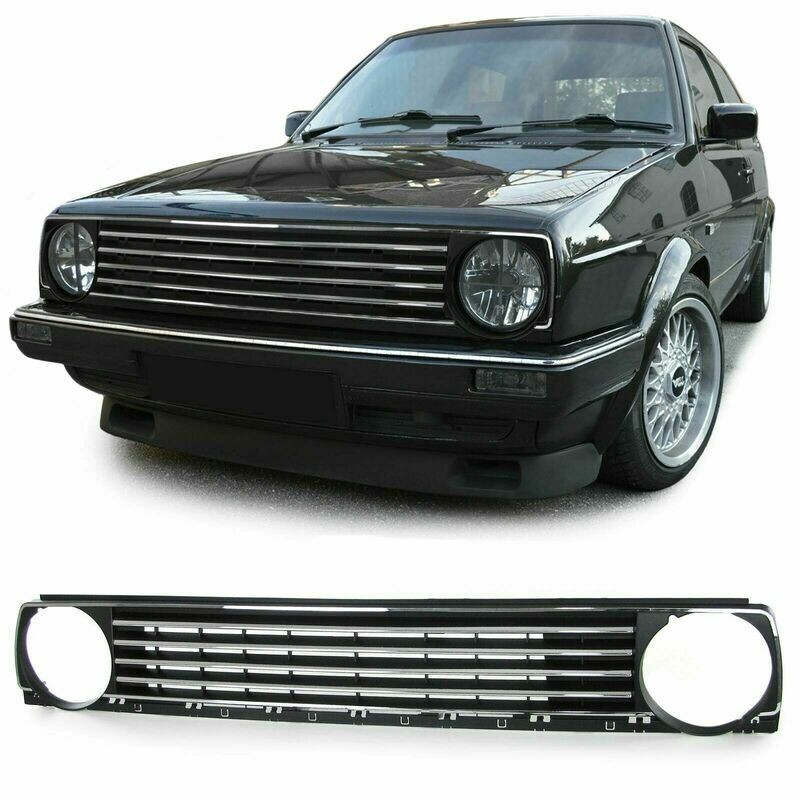 Sport Grill BLACK & CHROM for VW GOLF 2 83-91