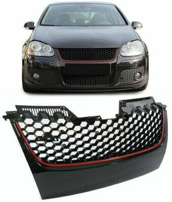 Sport Grill BLACK & RED for VW GOLF 5 03-08 GTI LOOK