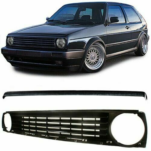Sport Grill BLACK + Eyes spoiler grill for VW GOLF 2 83-91