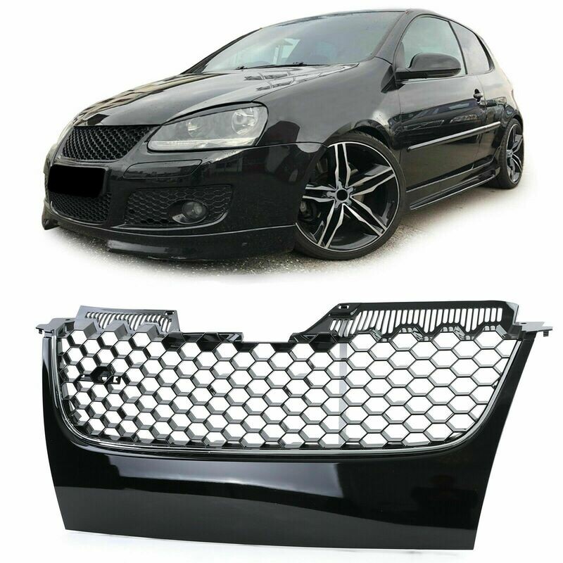 Sport Grill BLACK & SILVER for VW GOLF 5 03-08 GTI LOOK