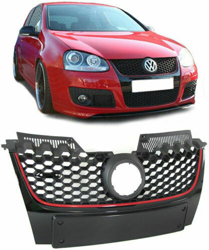 Sport Grill BLACK & RED for VW GOLF 5 03-08 GTI LOOK