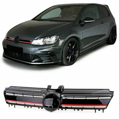 Sport Grill BLACK & RED for VW GOLF 7 13-17