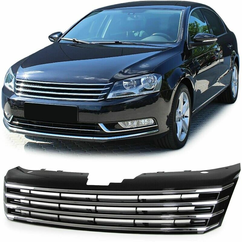 Sport Grill BLACK & CHROME for VW Passat B7 10-14