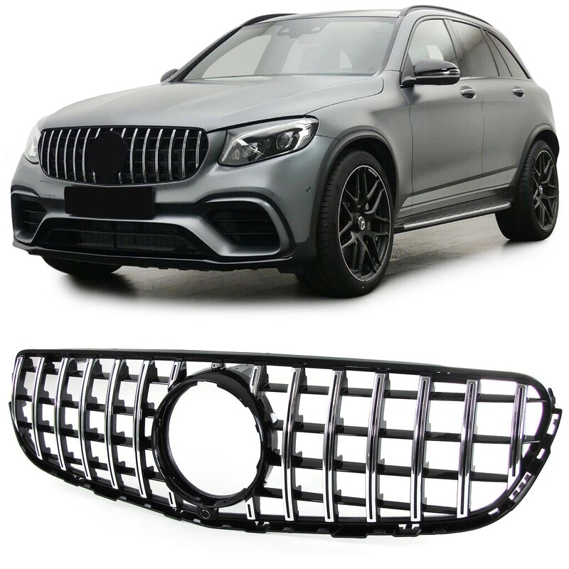 Sport Grill BLACK & CHROM for Mercedes GLC X253 C253 15-19