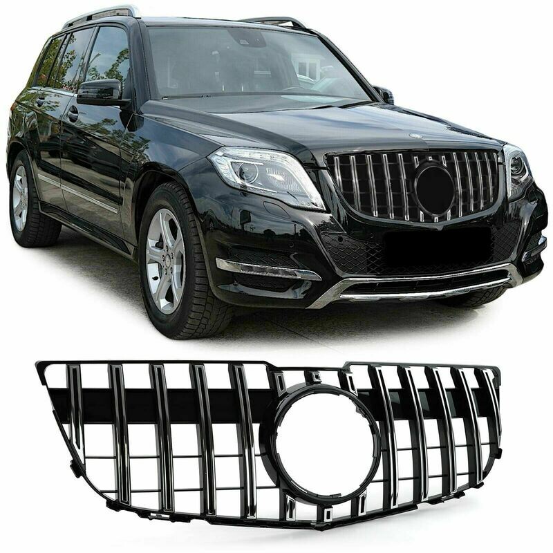 Sport Grill BLACK & CHROME for Mercedes GLK X204 12-15