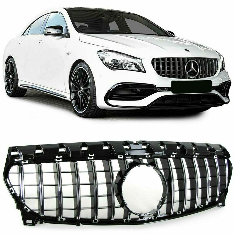 Sport Grill BLACK & CHROME for Mercedes W117 CLA 16-20