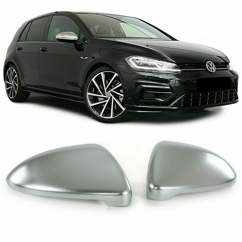 Mirrors Cover Silver for VW GOLF 7 12-19 SPORT LOOK