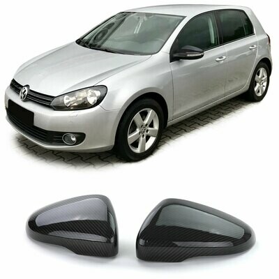 Mirrors Cover Carbon for VW GOLF 6 08-12 TOURAN 1T3 10-15