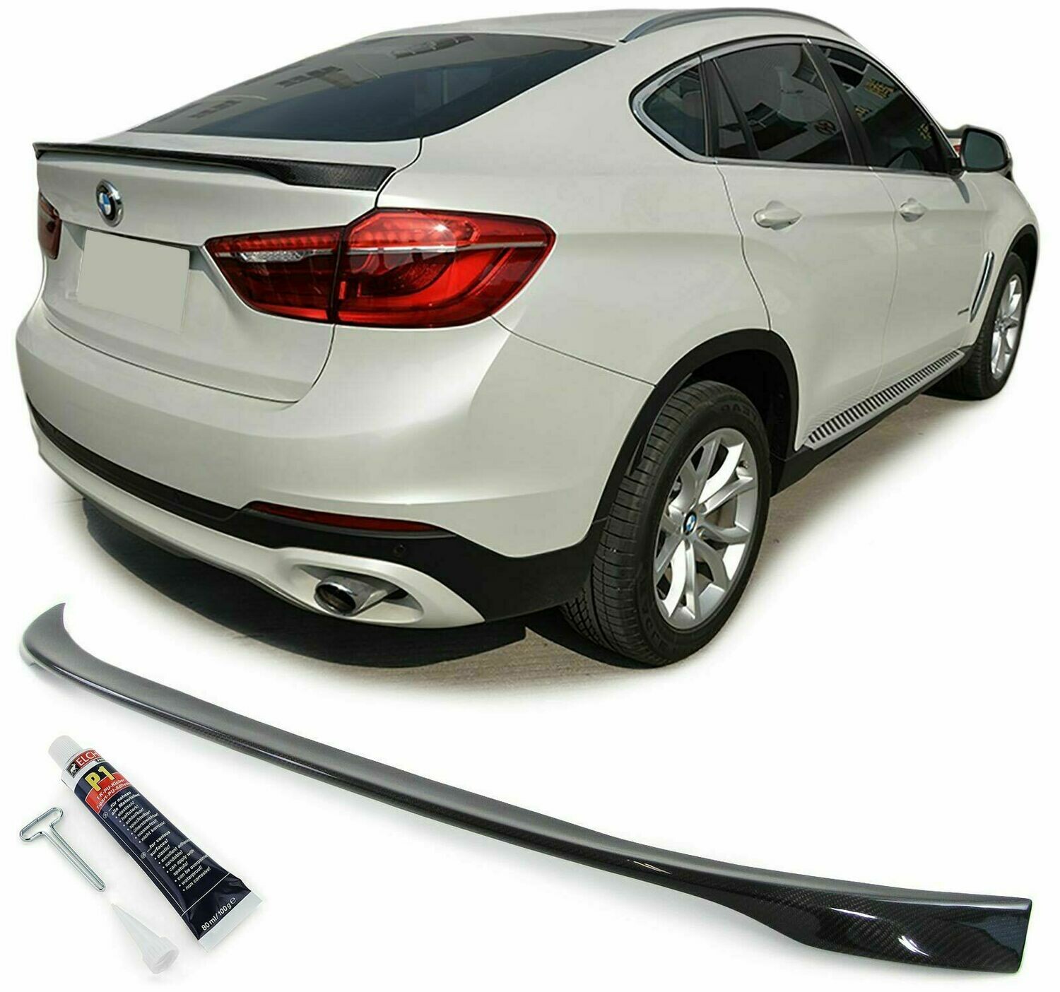 Rear boot Carbon spoiler for BMW X6 F16 2014 Sport Look
