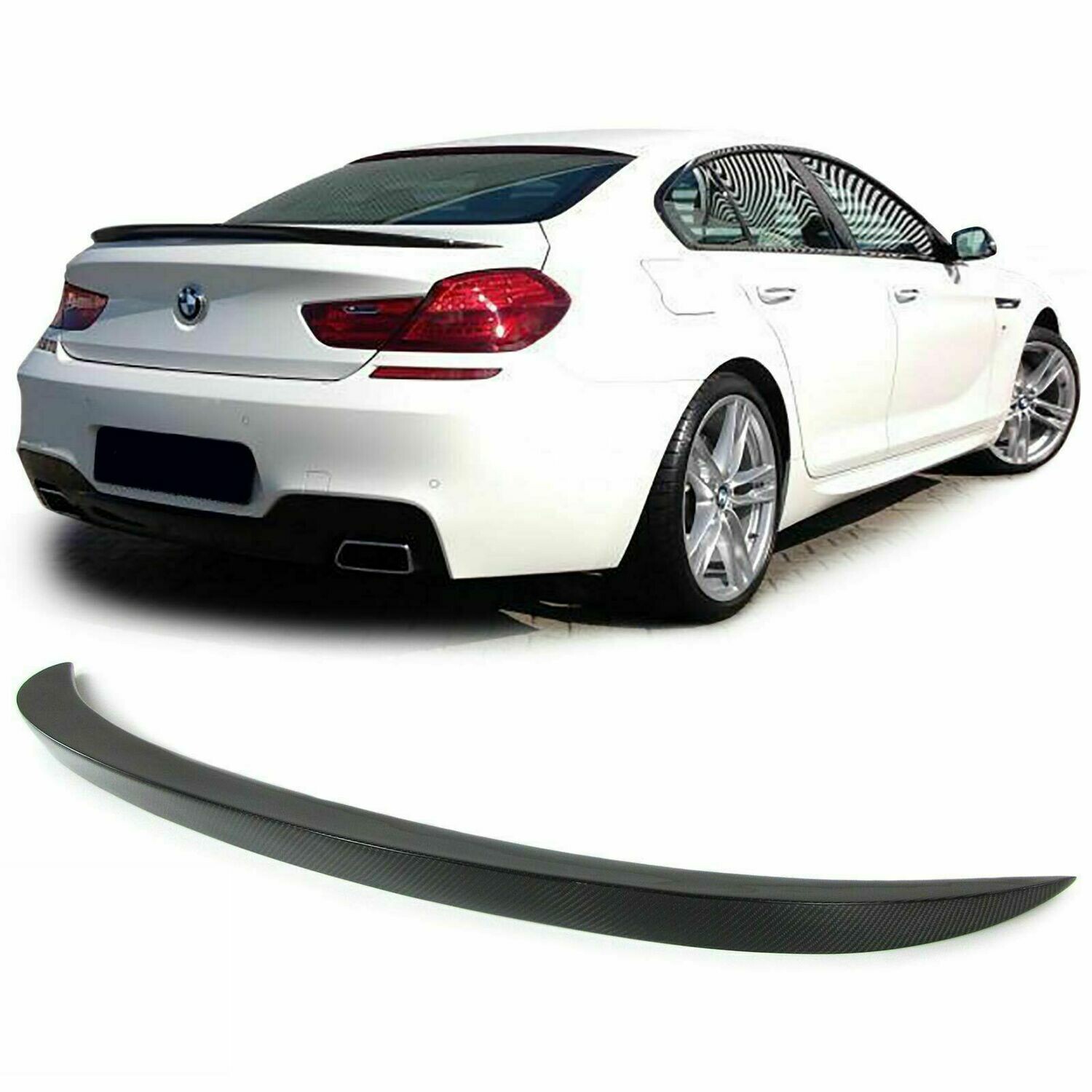 Rear boot Carbon spoiler for BMW F12 F13 F06 2010 Series 6 Sport Look