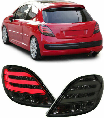 Rear LED BAR Lights SMOKE for Peugeot 207 06-12 SPORT LOOK