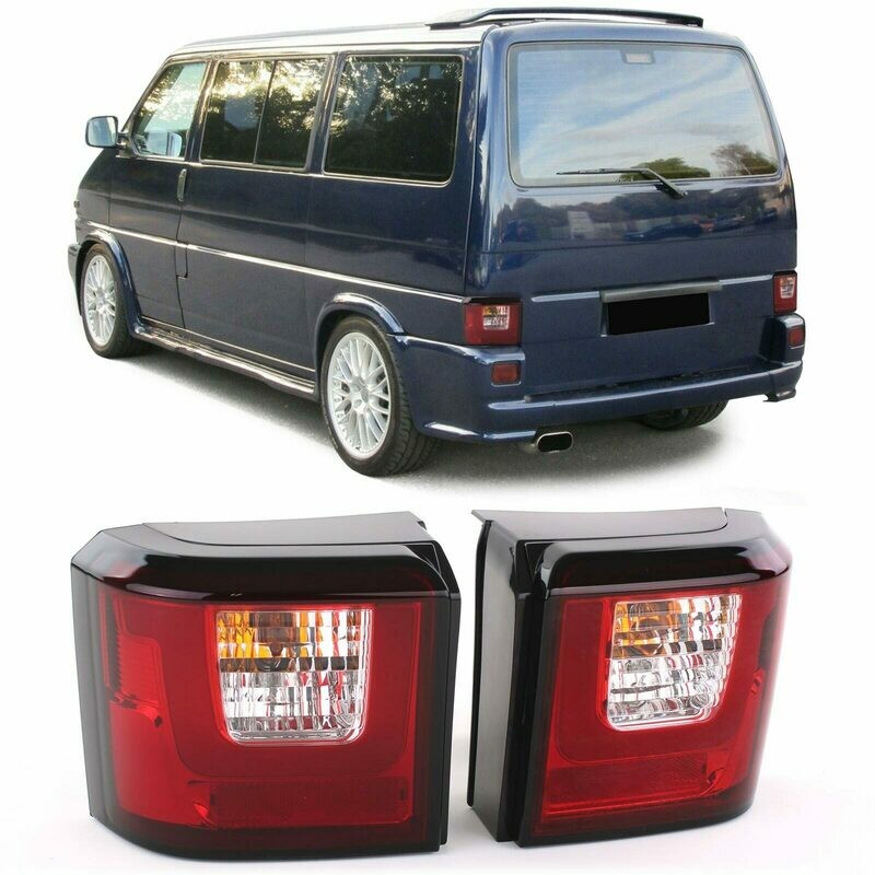 Rear LED BAR Lights RED-CLEAR for VW BUS T4 Transporter 90-03