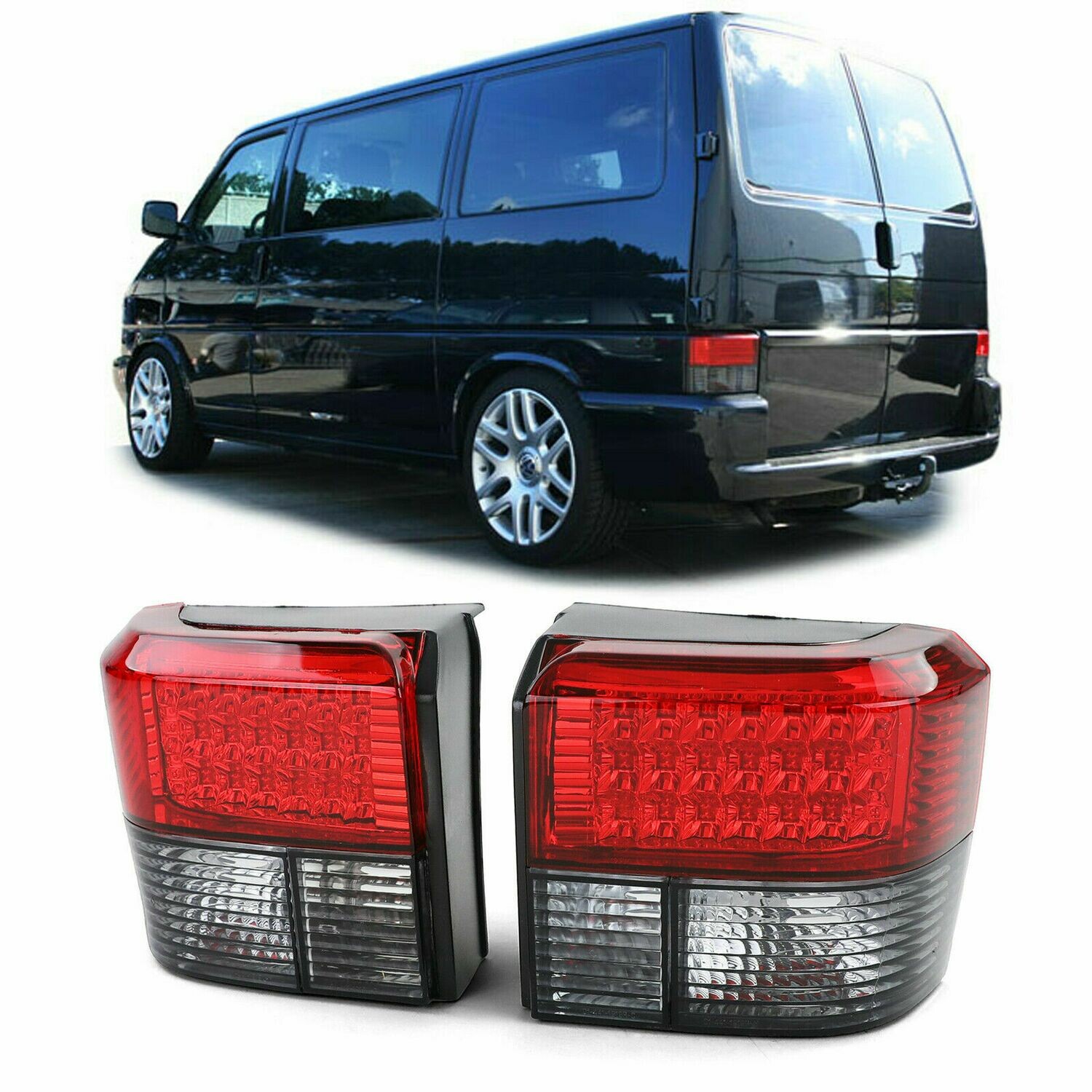 Rear LED Lights RED-SMOKE for VW BUS T4 Transporter 90-03