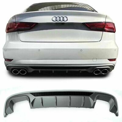Rear Diffuser for AUDI A3 8V Saloon from 2016 Sport Look