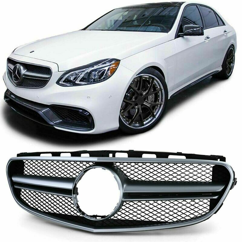 Sport Grill BLACK & SILVER for Mercedes E Class W212 13-16