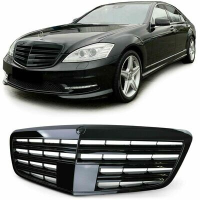 Sport Grill BLACK for Mercedes S Class W221 09-13 NO Distronic
