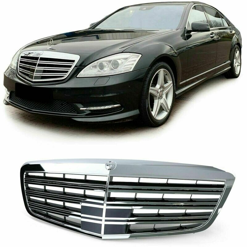 Sport Grill CHROM for Mercedes S Class W221 09-13 NO Distronic