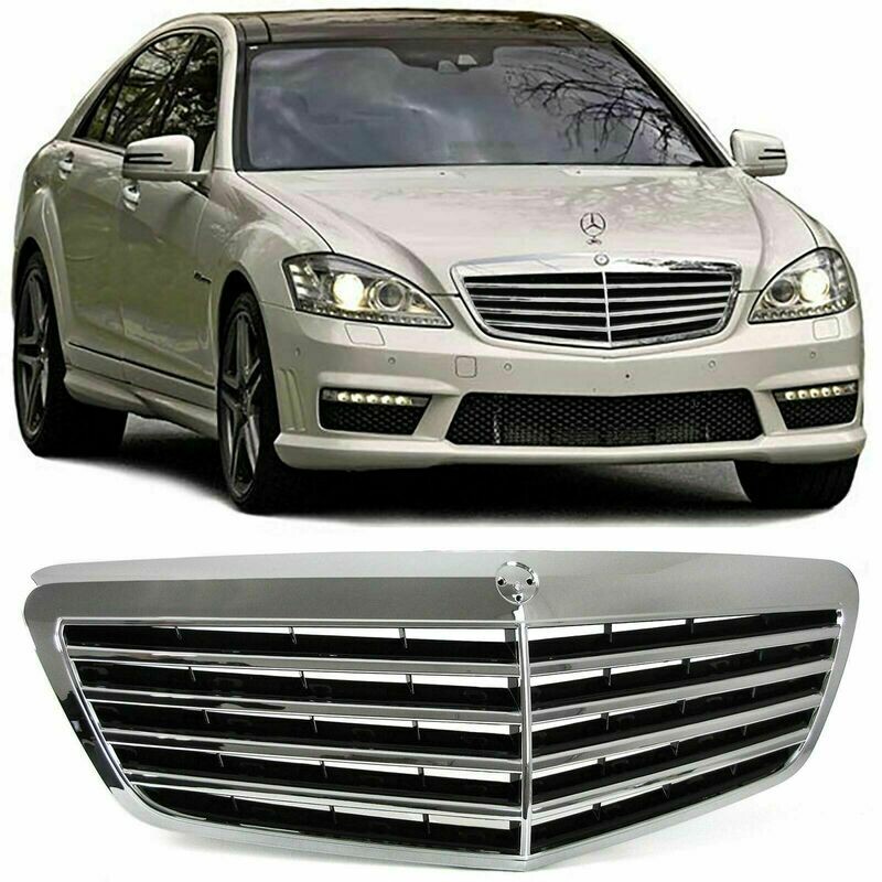 Sport Grill CHROM for Mercedes S Class W221 09-13 NO Distronic