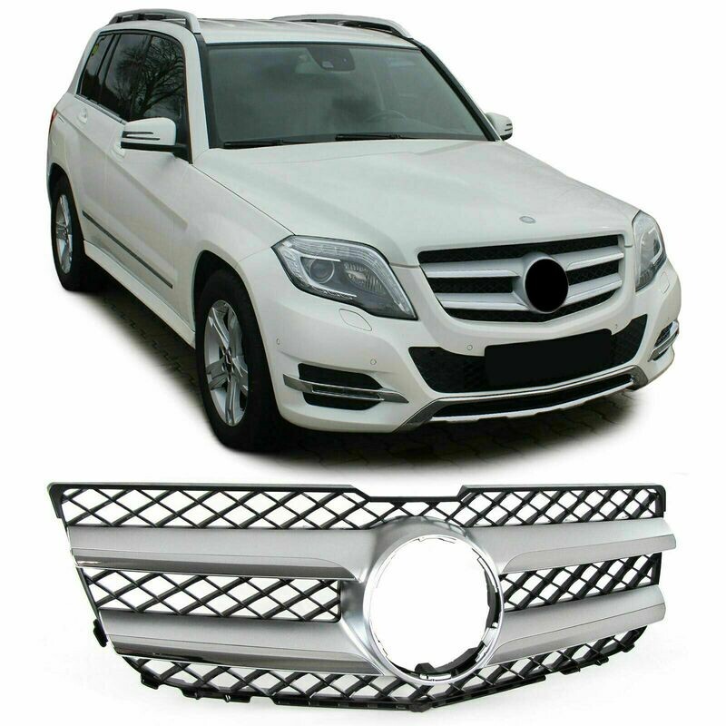 Sport Grill SILVER & CHROME for Mercedes GLK X204 12-15