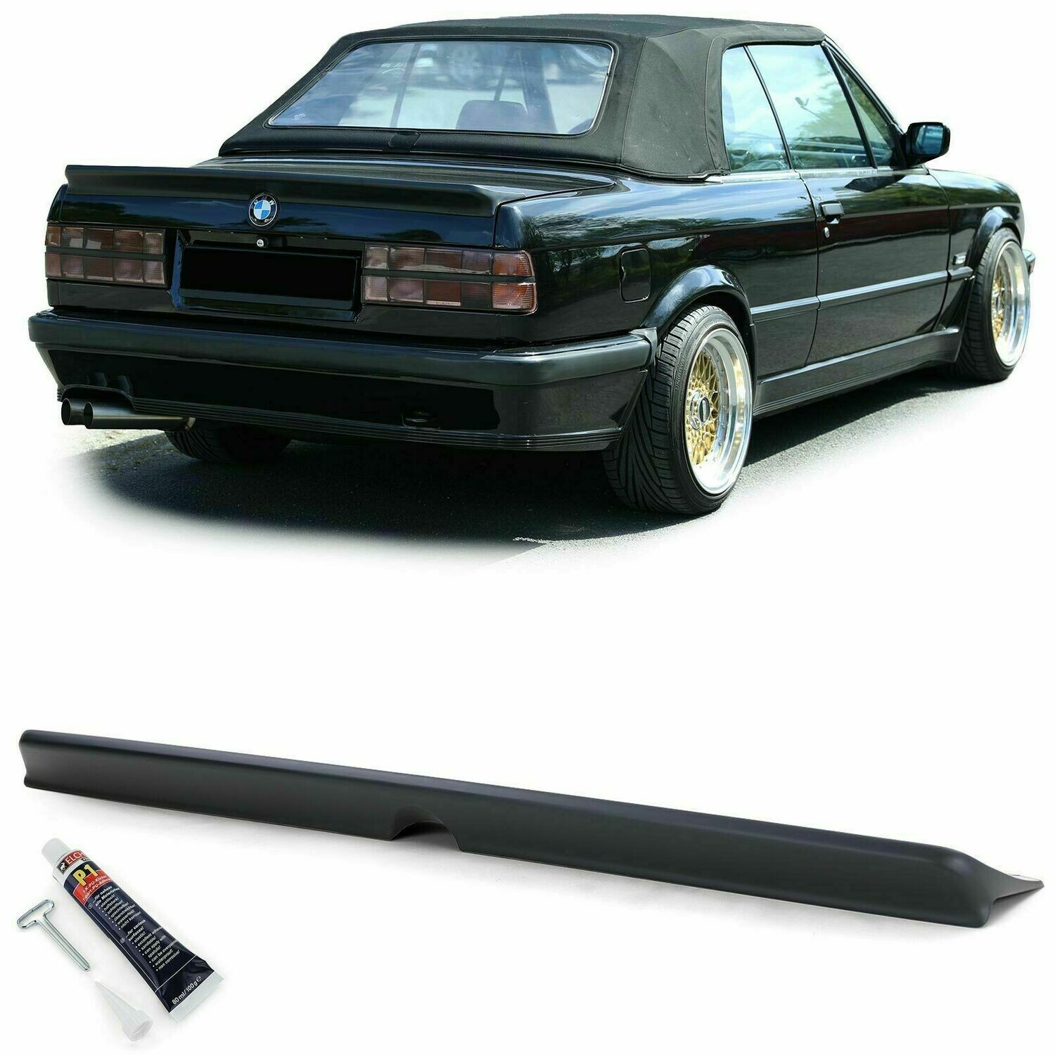 Rear boot spoiler for BMW E30 82-93 Series 3 Sport Look