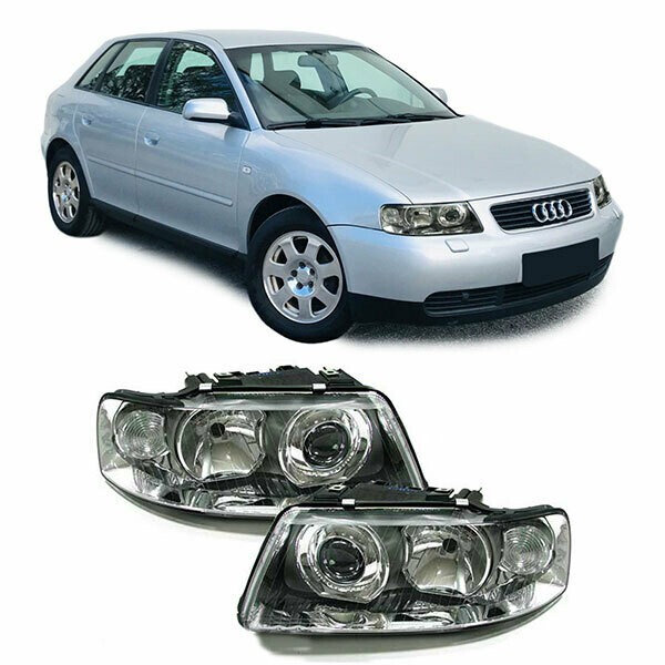 Front Chrome headlights for AUDI A3 8L 00-03 NEW