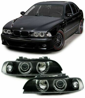 Front Dark headlights Angel Eyes for BMW E39 95-00 SERIE 5