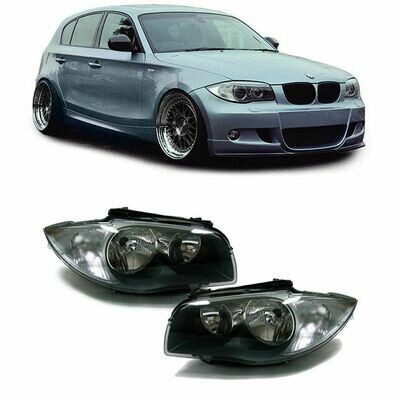 Front Dark headlights for BMW E81 E82 E87 E88 2004 SERIE 1
