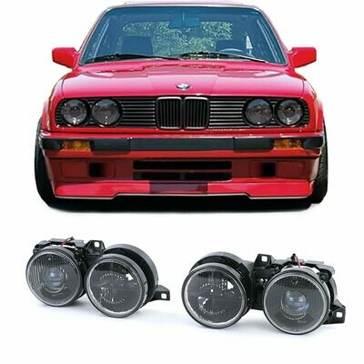 Front SMOKE headlights for BMW E30 87-93 Series 3