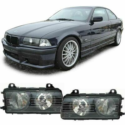 Front Dark headlights for BMW E36 90-99 SERIE 3