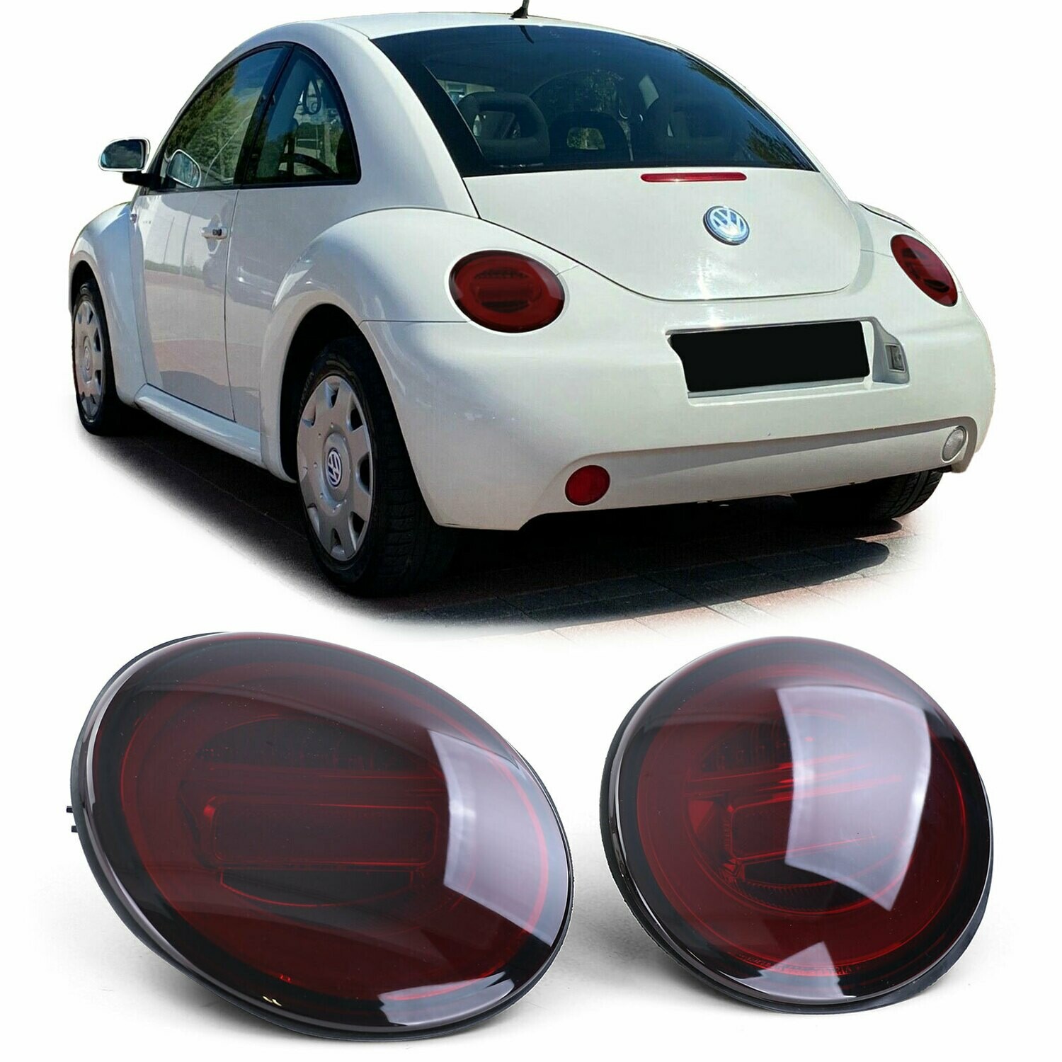 Rear LED BAR Lights RED SMOKE for VW NEW BEETLE 9C 1Y 98-05