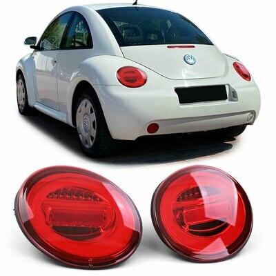 Rear LED BAR Lights RED CLEAR for VW NEW BEETLE 9C 1Y 98-05