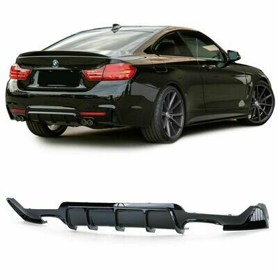 Rear Diffuser Black GLOSS for BMW F32 F36 13-18 Series 4 type-4