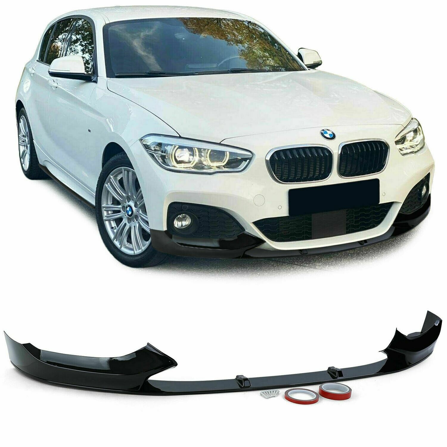 Front Splitter Black GLOSS for BMW F20 F21 2015 Series 1