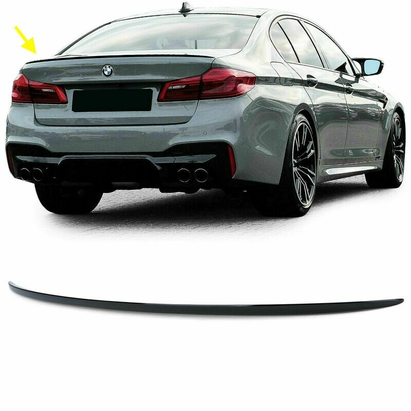 Rear Boot Spoiler Black GLOSS for BMW G30 G38 2016 Series 5 sport look